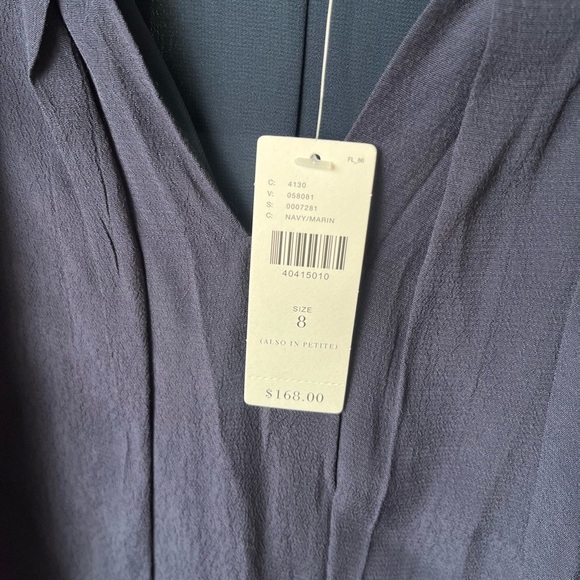 NWT $168 Anthroplogie Maeve Festivity Swing Fringe Hem Mini Dress Blue, 8 - Picture 5 of 7